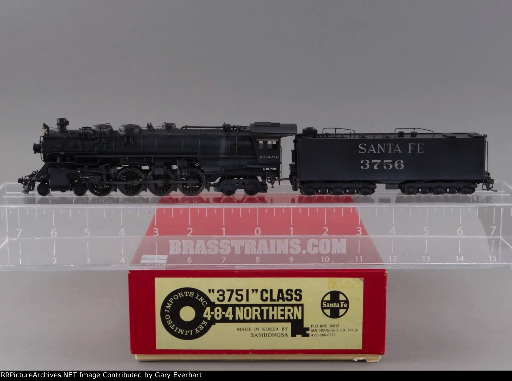 ATSF 4-8-4 #3756 - Key Import Brass Model